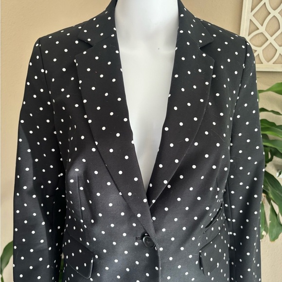 Liz Claiborne black/white  polka dot blazer S - Picture 2 of 10
